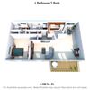 1 Bedroom 2 Bath E